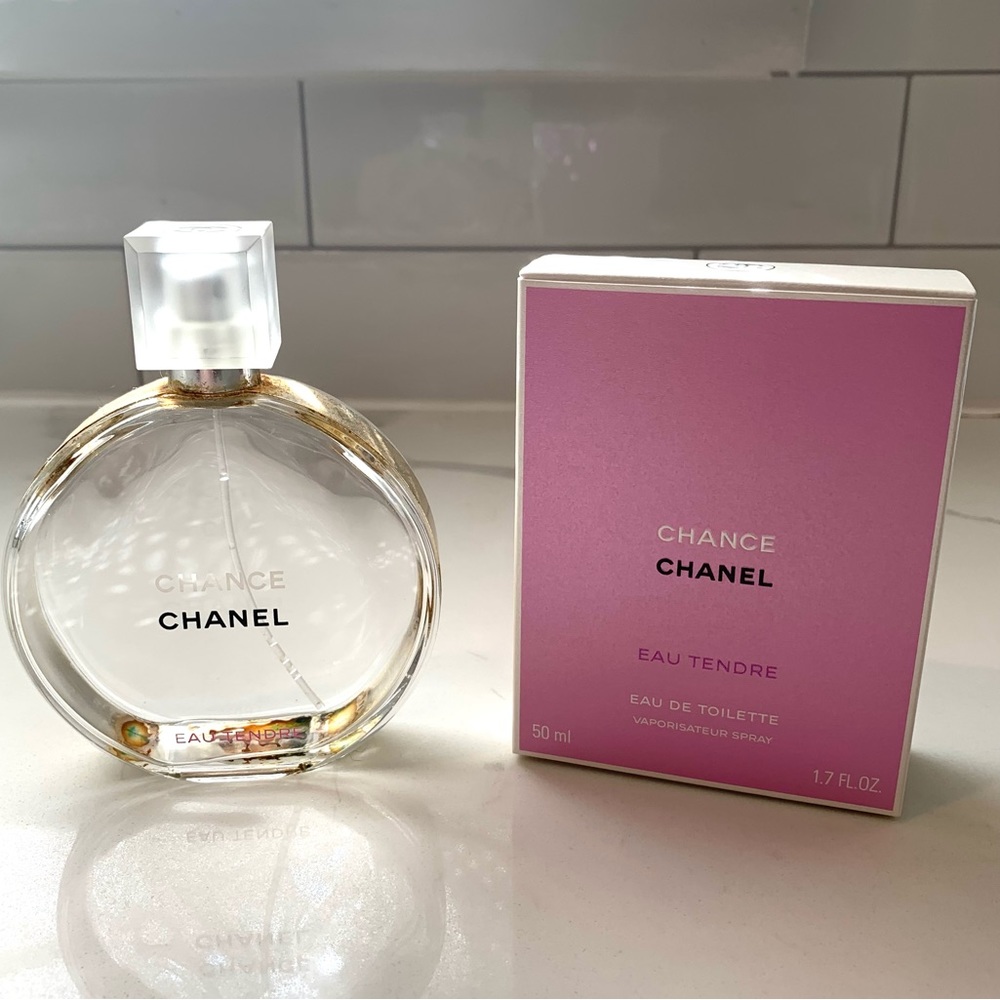 Chanel empty chance eau tendre perfume, bottle, and box - Picture 10 of 10